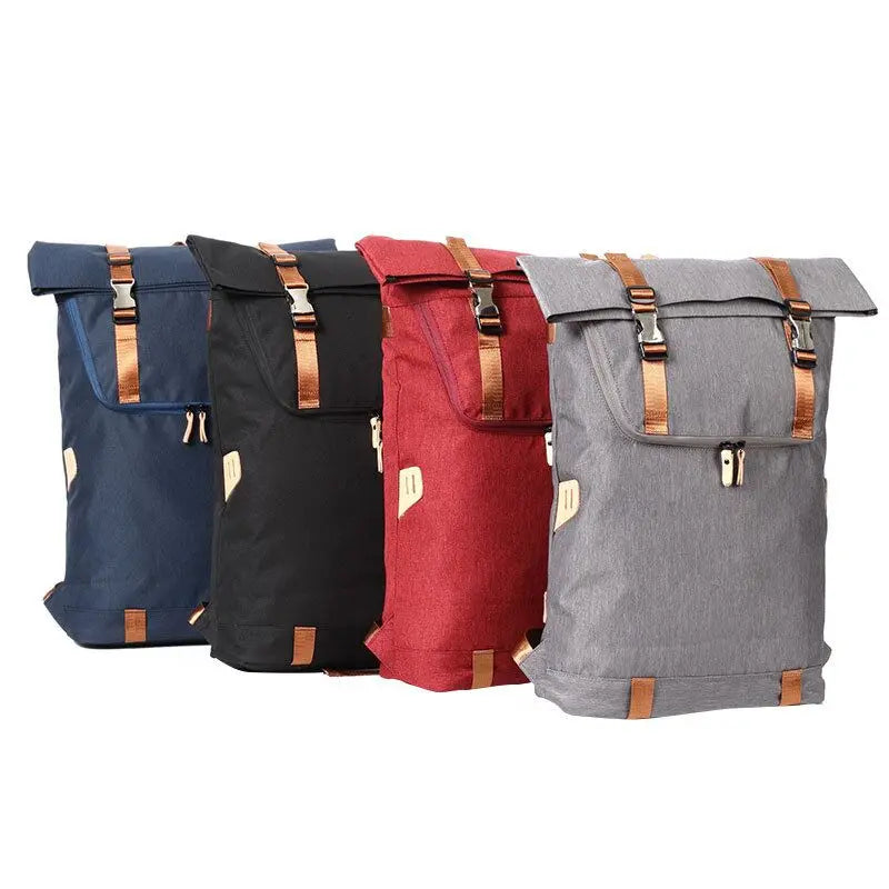 Custom Recycled Backpack Bag Luxury Waterproof Polyester Recycle Plastic Laptop Roll Top Backpack for Men Men's