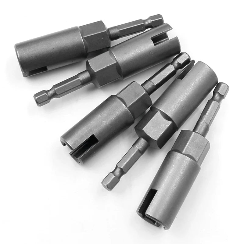 1/4 Inch Chrome Butterfly Bolt Socket Wrench Hex Shank Socket Adapter Nut Power Tool Slotted Electric Screwdriver Sleeve DIY