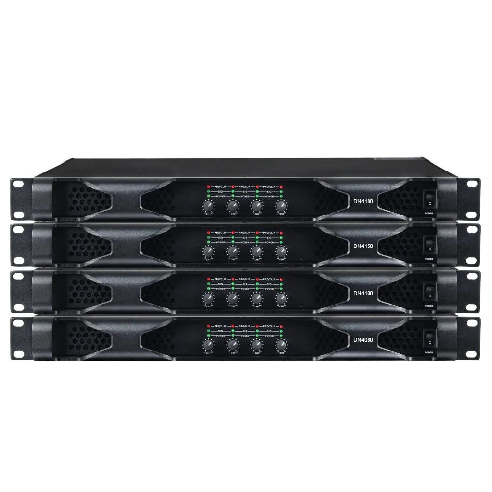 Paulkitson DN4080 Professional 4-Channel Audio Power Amplifier 800W Class D Power Amplifier