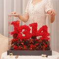 Qixi Valentine's Day Gift Eternal Flower Acrylic Rose Gift Box for Girlfriend's Birthday Creative Gift