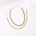 Joolim Jewelry Stainless Steel  Curb Cuban  Chain Necklace Trendy Jewelry Wholesale Gold Chain Necklace
