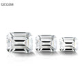 SICGEM Wholesale Emerald Cut Moissanite Diamonds Gemstone 1Ct-5Ct Loose Stone