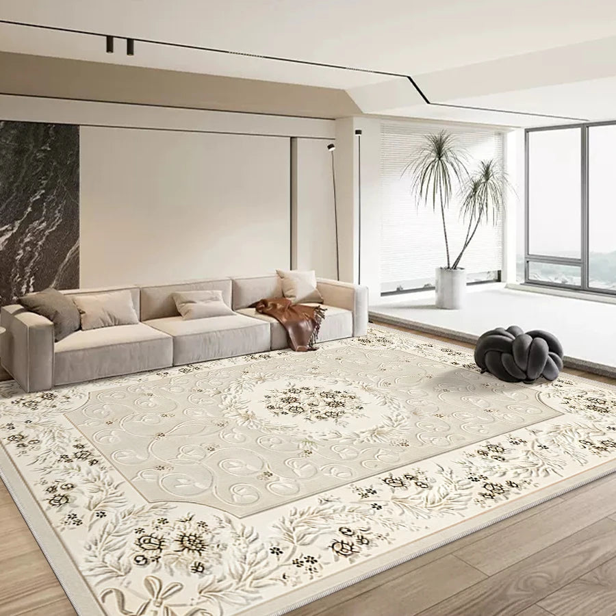 Luxury Anti-Slip Velvet Carpet Stained Faux Cashmere Large Area Rugs Machine Washable Backing for Living Room 1 Piece MOQ