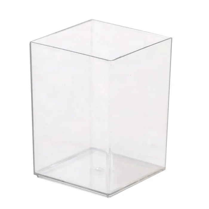 Custom logo Acrylic Pen Holder for Desk Office Stationery Makeup Brush Storage Organizer