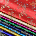 China Traditional Metallic Yarn Dragon Phoenix Jacquard Brocade Fabric Manufacturer
