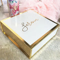 Gold Foil Embossed UV Coated Eco Friendly Customized Magnetic Wedding Gift Box with Logo Paper Packaging