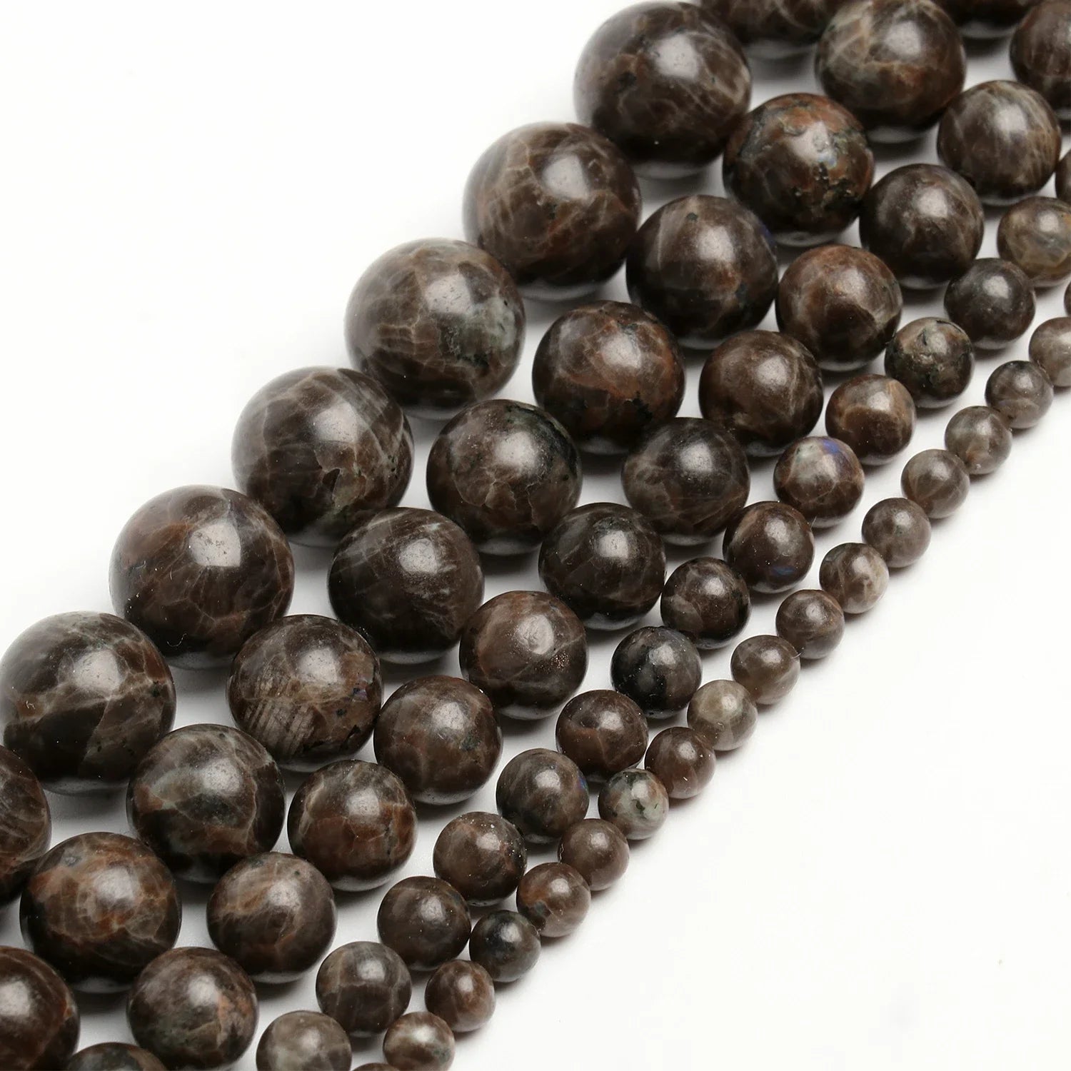 Genuine Natural Dark Gray Labradorite Beads 15in Loose Minerals for Jewelry Making DIY Bracelet Accessories