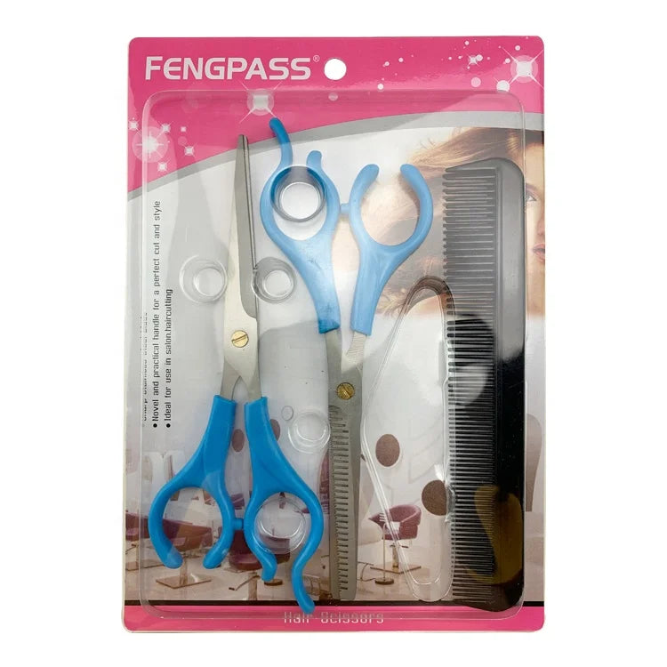 Professional Stainless Steel Hair Scissors Set Cutting and Thinning Shears Barber Salon Tools