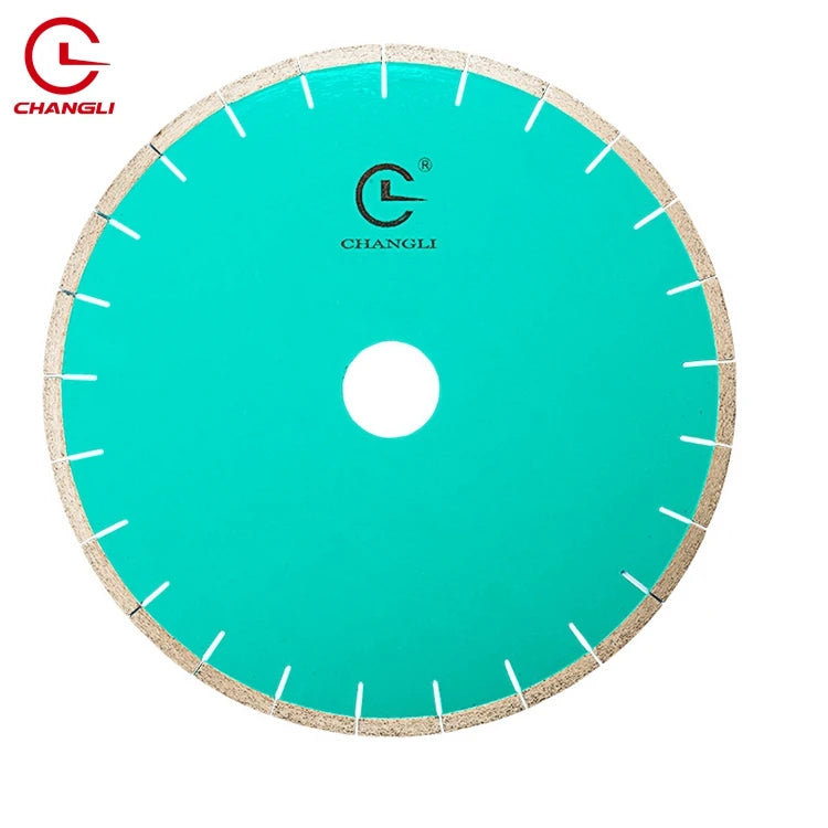 Industrial J U Slot Nitride Hot Press Cutting Blade Granite Marble Quartz Stone 18 Diameter 25 Teeth High Frequency Welded