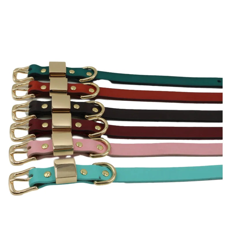 Strong Durable Wear Resistant Soft Leather Comfortable Fashion Leash Pet Dog Cat Collar
