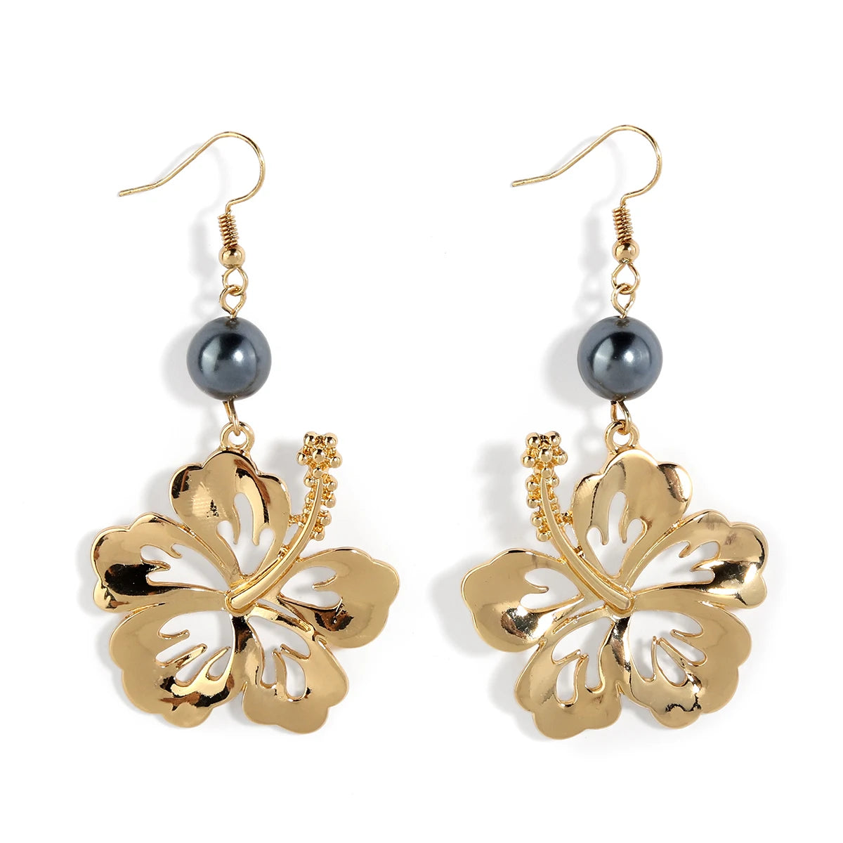 2023 New Arrival Hawaiian Pearl 18K Gold Jewelry Earing Beautiful Flower Ladies Accessories Earring