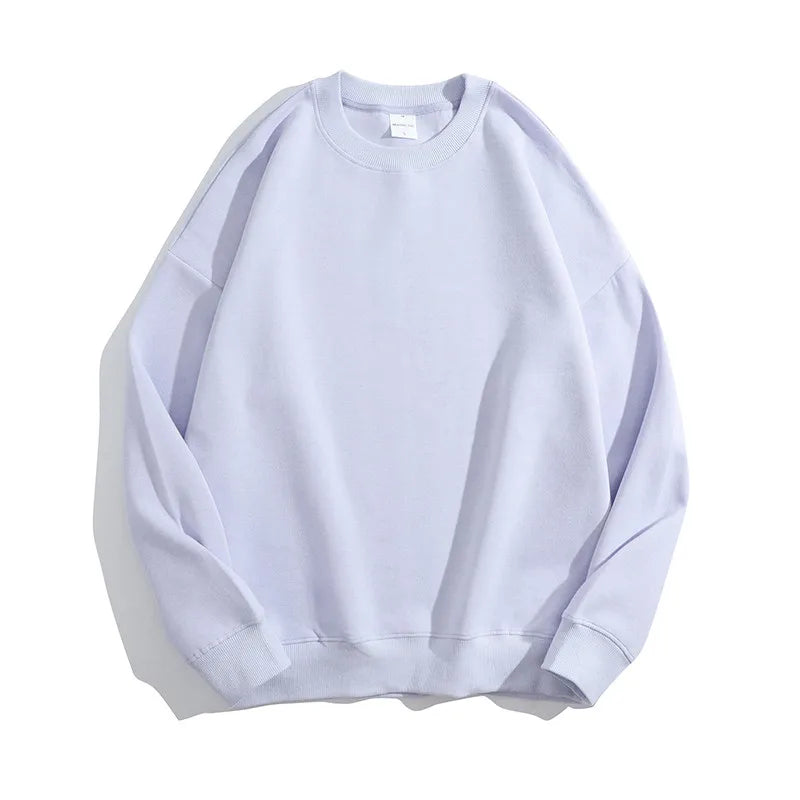 Wholesale Blank Custom Crewneck Oversized Sweatshirt 300gsm Cotton Polyester Drop Shoulder Sweatshirt for Men