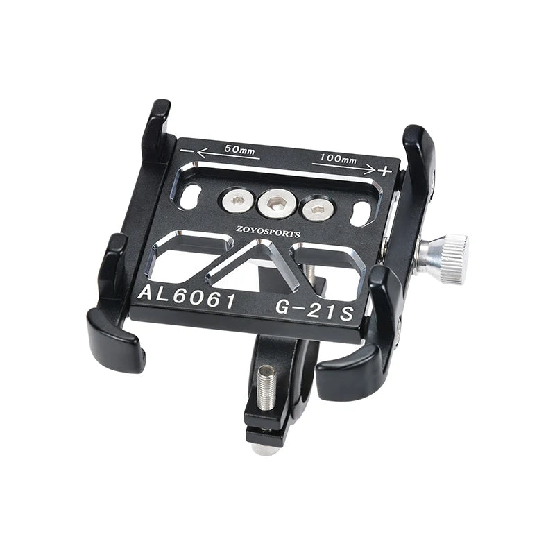 Aluminum Alloy Bike Phone Mount Six-Claw Holder Stable Anti-Slip Bracket for MTB Road Gravel City Bicycle