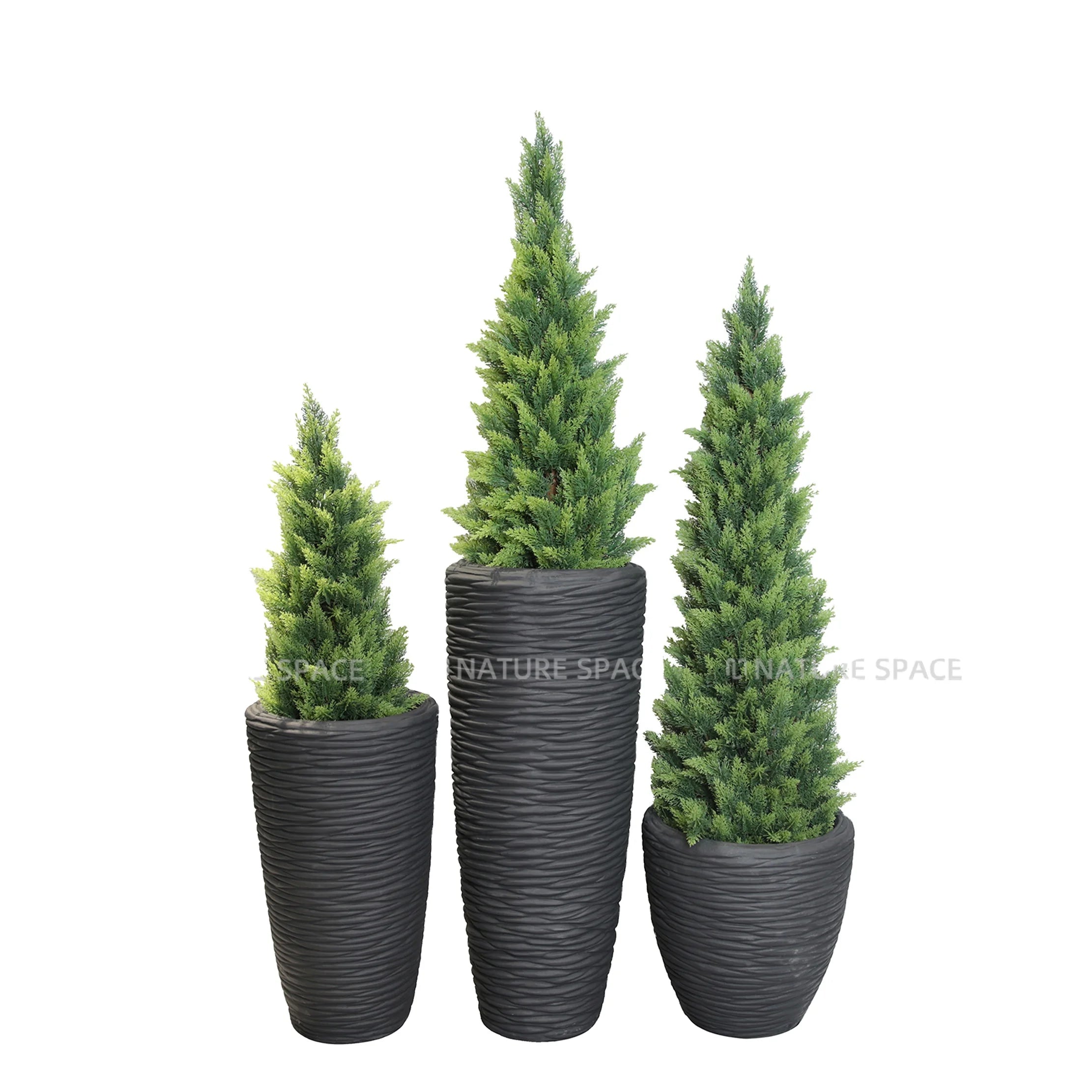 Nordic Large Flowerpots Indoor Decor Fiberglass Flower Pots for Plant White Planter for Hotel Restaurant