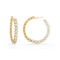 LOZRUNVE New Design 925 Sterling Silver Luxury Eternity Diamond CZ Gold Large Hoop Earring