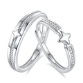 FDJZ-320 Sterling Silver Plated Platinum Color Couple Rings for Lovers Men and Women Fashion Jewelry