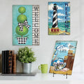 Welcome Various Scenes Metal Poster Retro Sign Vintage Tin Signs Home Garden Door Decor