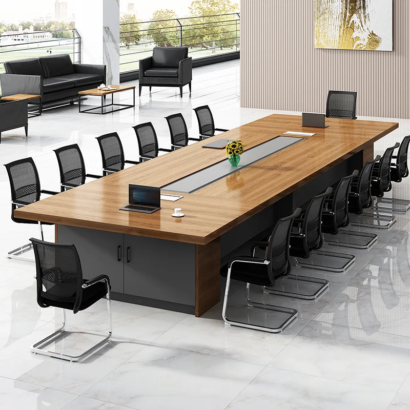 Wooden Conference Table and Chairs Modern Desk Table Office Furniture Modern Large Marble Conference Table