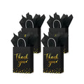 Custom Printed Luxury Clothing Retail Gift Shopping Black Paper Bag with Handle Promotional Brand Logo Design