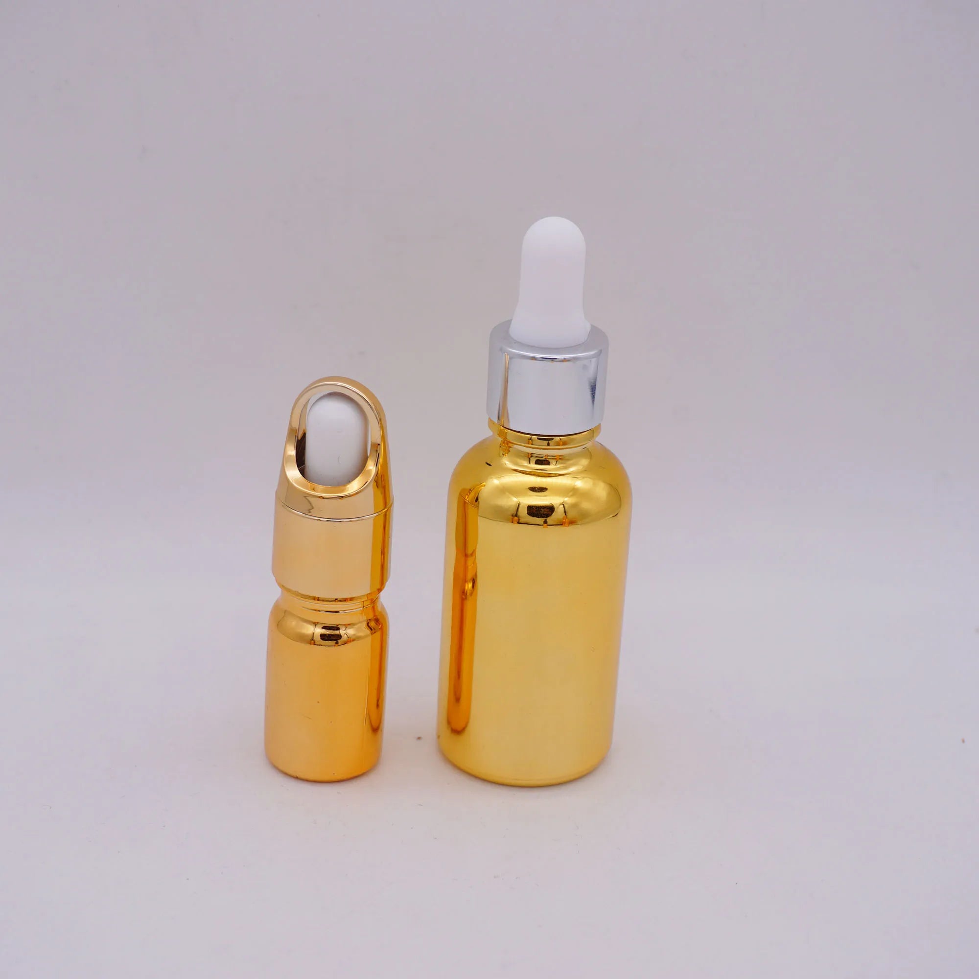 10 ml Glass Bottle Dropper Frosted Golden for Cosmetic Serum Packaging