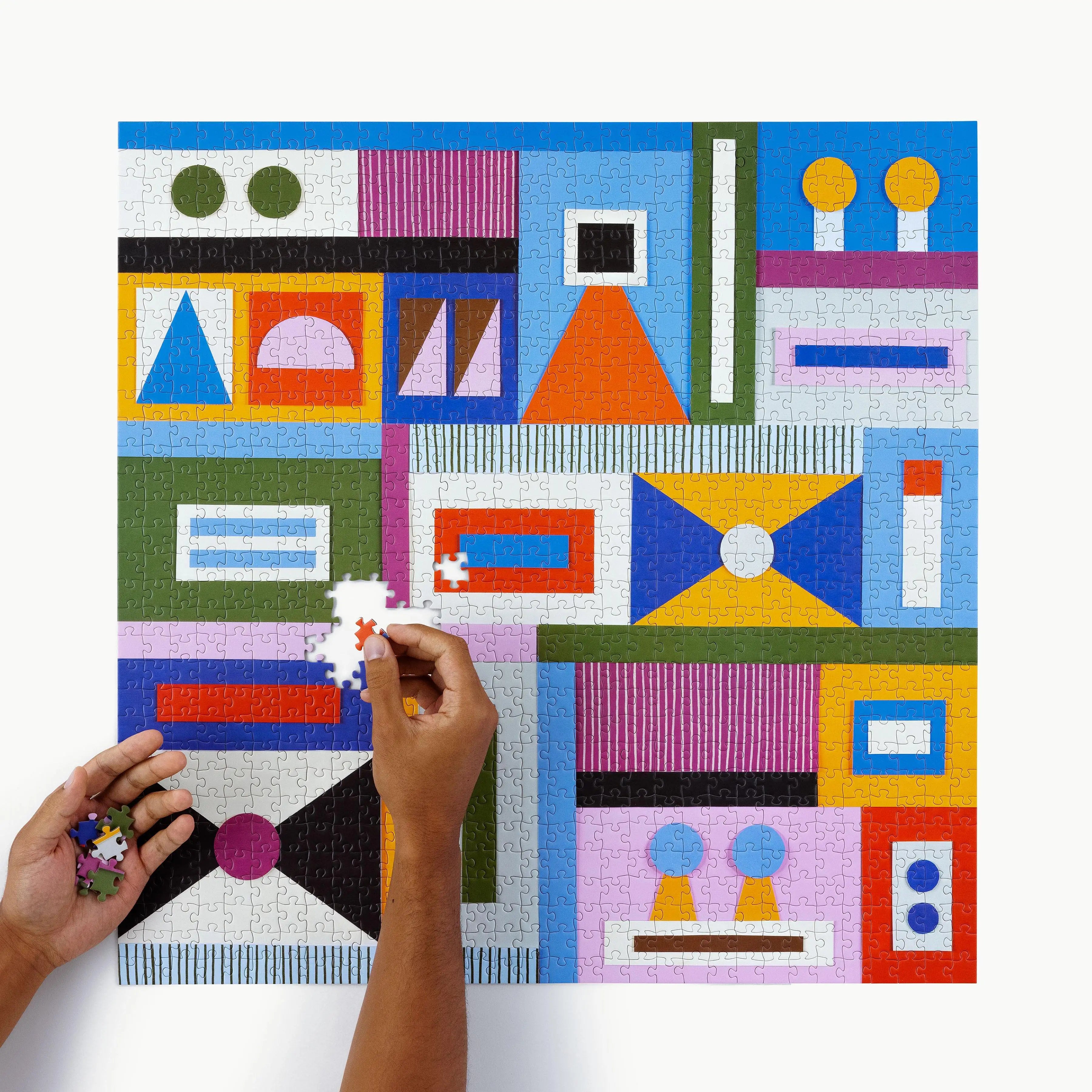 Personalized Custom Made Square 1000-Piece Paper Sturdy Jigsaw Puzzle Educational Cartoon Toy DIY for Adults 63.5x63.5cm