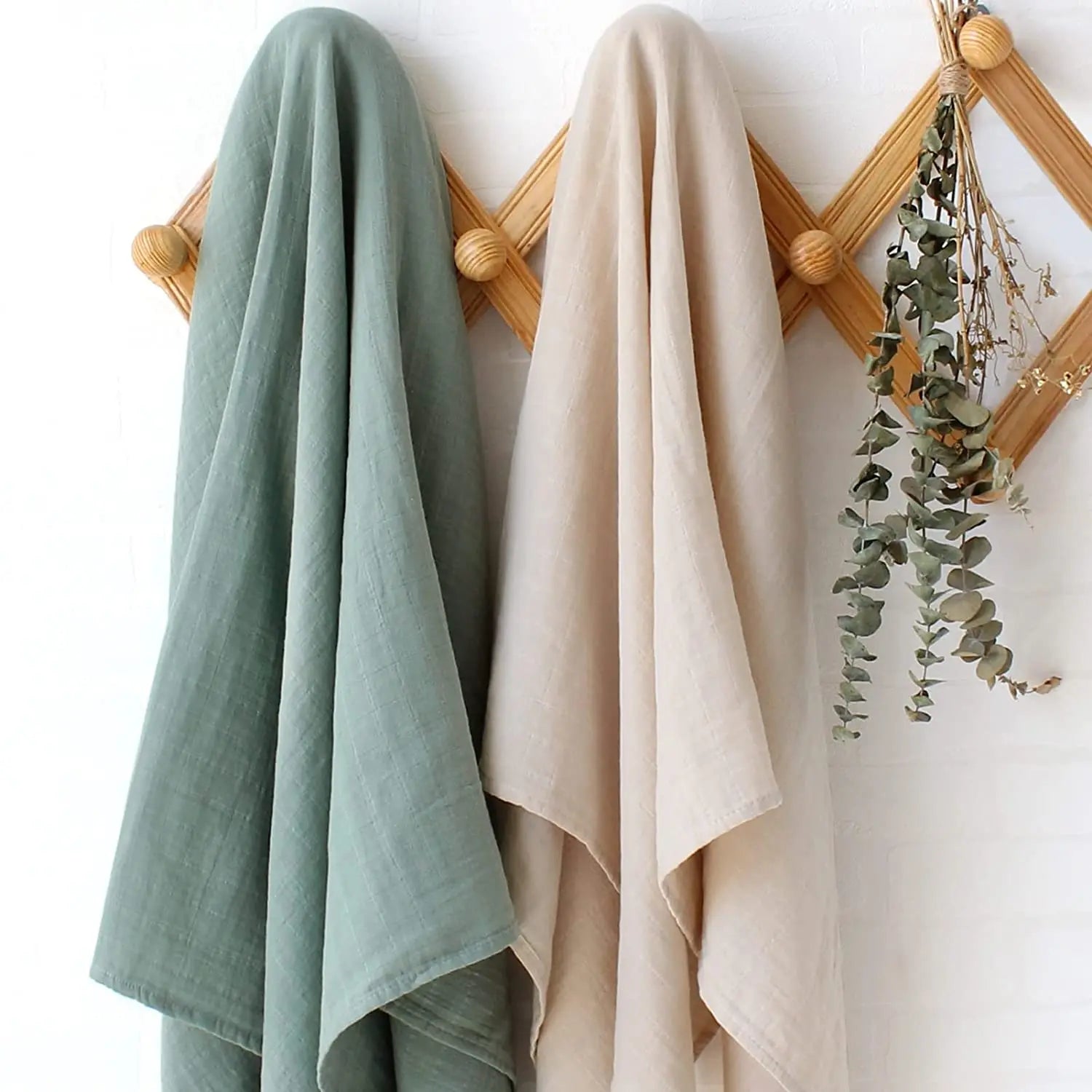 100%  Cotton Baby Muslin Swaddle Blankets Boys Girls Baby Muslin Swaddling Receiving Blanket Neutral for Newborn