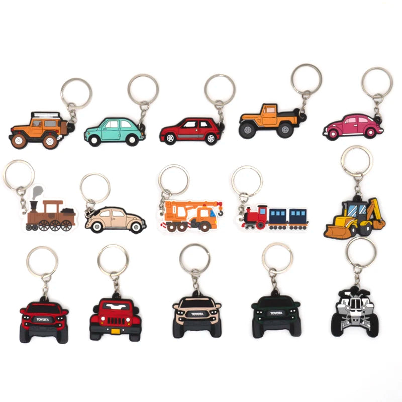New Arrival Fashion Car Motorcycle Keychain Boy Gift PVC Keychain Camera Sneaker Keychain for Promotional Events