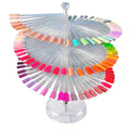 120 Color Rotating Display Rack Detachable 1Card Rack with Three Optional Fan Shaped Color Cards for Nail Supplies