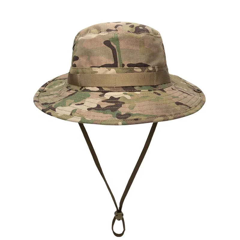 IDOGEAR Adjustable Camo Safari Bucket Fishing Boonie Hat Camo Camouflage Boonie Hat