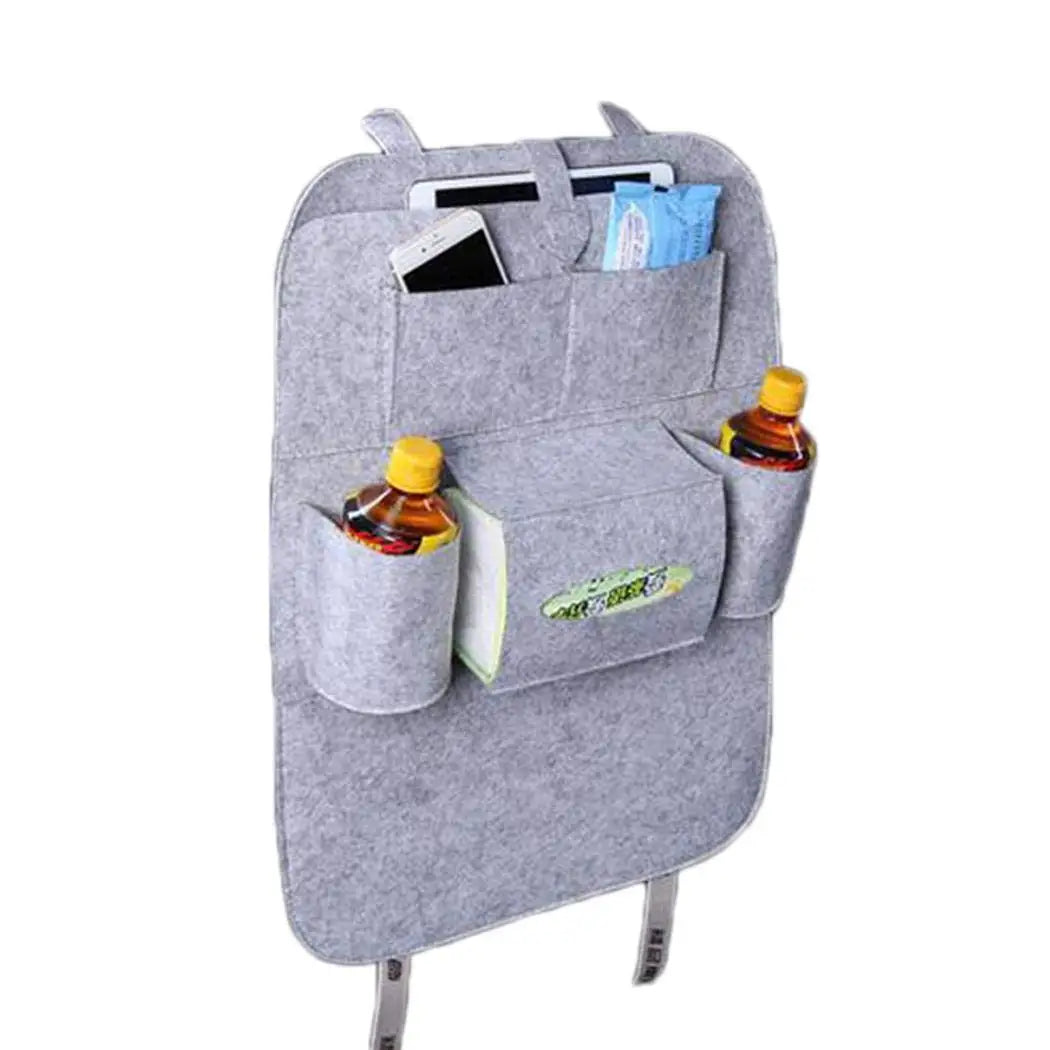 Car Backseat Storage Organizer Car Seat Back Protectors Kick Mats Travel Accessories Felt Car Backseat Bag
