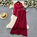 Women's Two-piece Set Lazy Outside with a Thin Loose Long-sleeved Sunscreen Jacket + Halter Dress