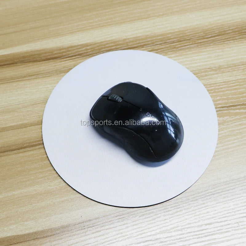 Special Purpose Non-Slip Gaming Rubber Mousepad White Round Shape 3 mm with Special Bags & Cases