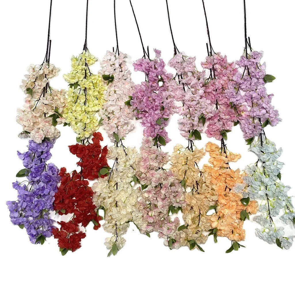 High Quality Flowers Artificial Decorative Silk Artificial Cherry Blossom