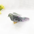 Huiying Vivid Wholesale Natural Gemstone Fluorite Animal Carved Woodpeckerv Crafts