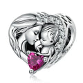Family Series 925 Sterling Silver Sister Mother Charm Fit Original Bracelet DIY Jewelry Accessories Heart Beads