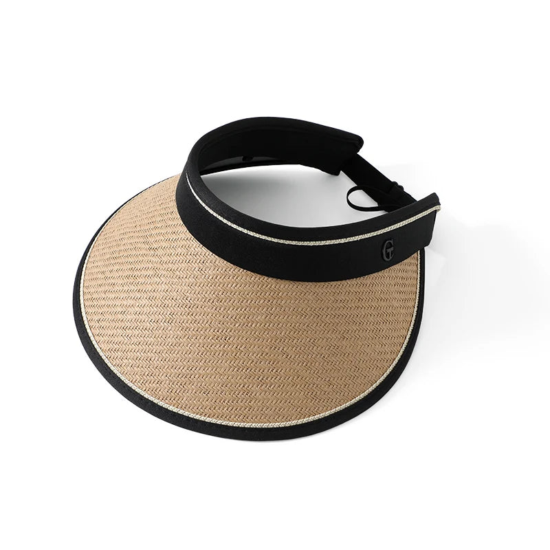 Cheap Foldable Straw Hat Summer Sun Hat Visor Women Beach Hat