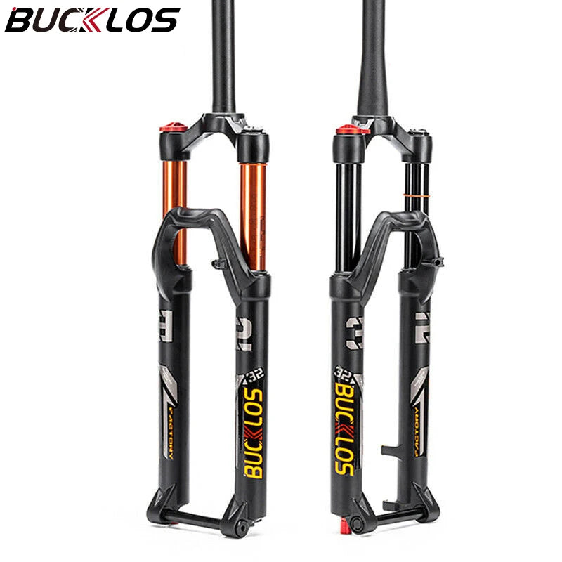 Bucklos OEM/ODM Horquilla Mtb 26 27.5 29 " Aluminium Alloy Racing Air Suspension Bike Rebound Adjustment Bicycle Parts Fork