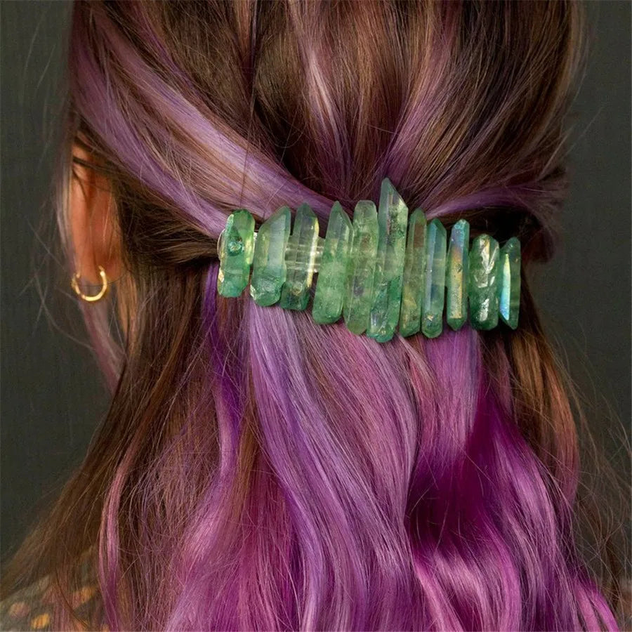 DIY Factory Direct Colorful Green Crystal Crown Headband Diy Party Headwear Headband Bridal Hair Comb
