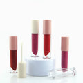 3ml pink White Cover ABS Plastic Empty Lip Gloss Tube logo Printing