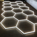 110V Professional Lamp Indoor Magnetic Work Light Warehouse Hexagon Garage Light