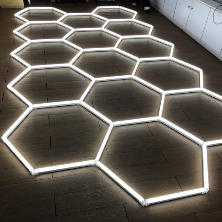 110V Professional Lamp Indoor Magnetic Work Light Warehouse Hexagon Garage Light