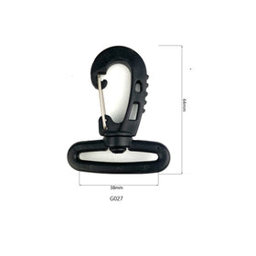 Eco-friendly Black Pom Material Hook Buckles Durable Plastic Hook for Special Bag Parts & Accessories