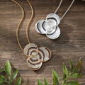 New Arrival Colorful Painted Oil Pendant Necklace Fashion Simple Striped Clover Necklace for Women