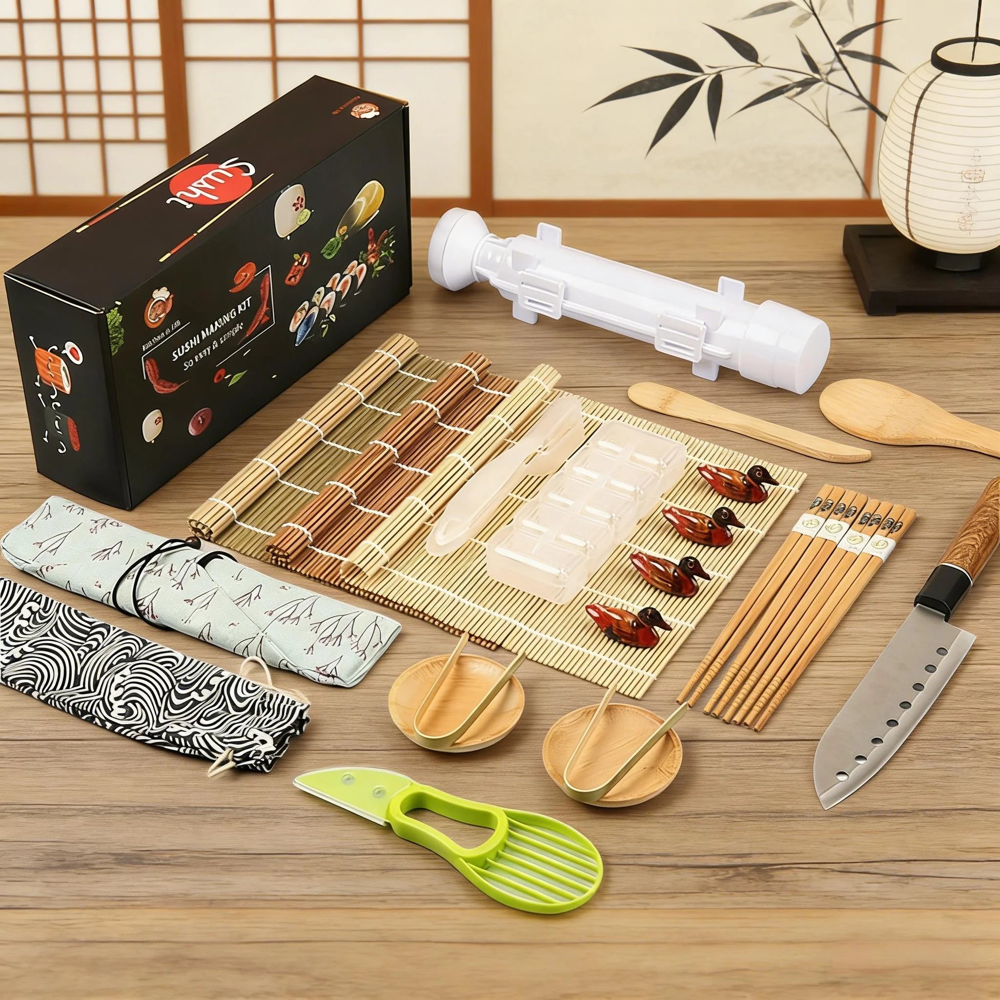 10-piece Set Food Grade Wholesale Hot Selling  Diy Sushi Roller Tool Bamboo Sushi Mat Set Sushi Making Kit