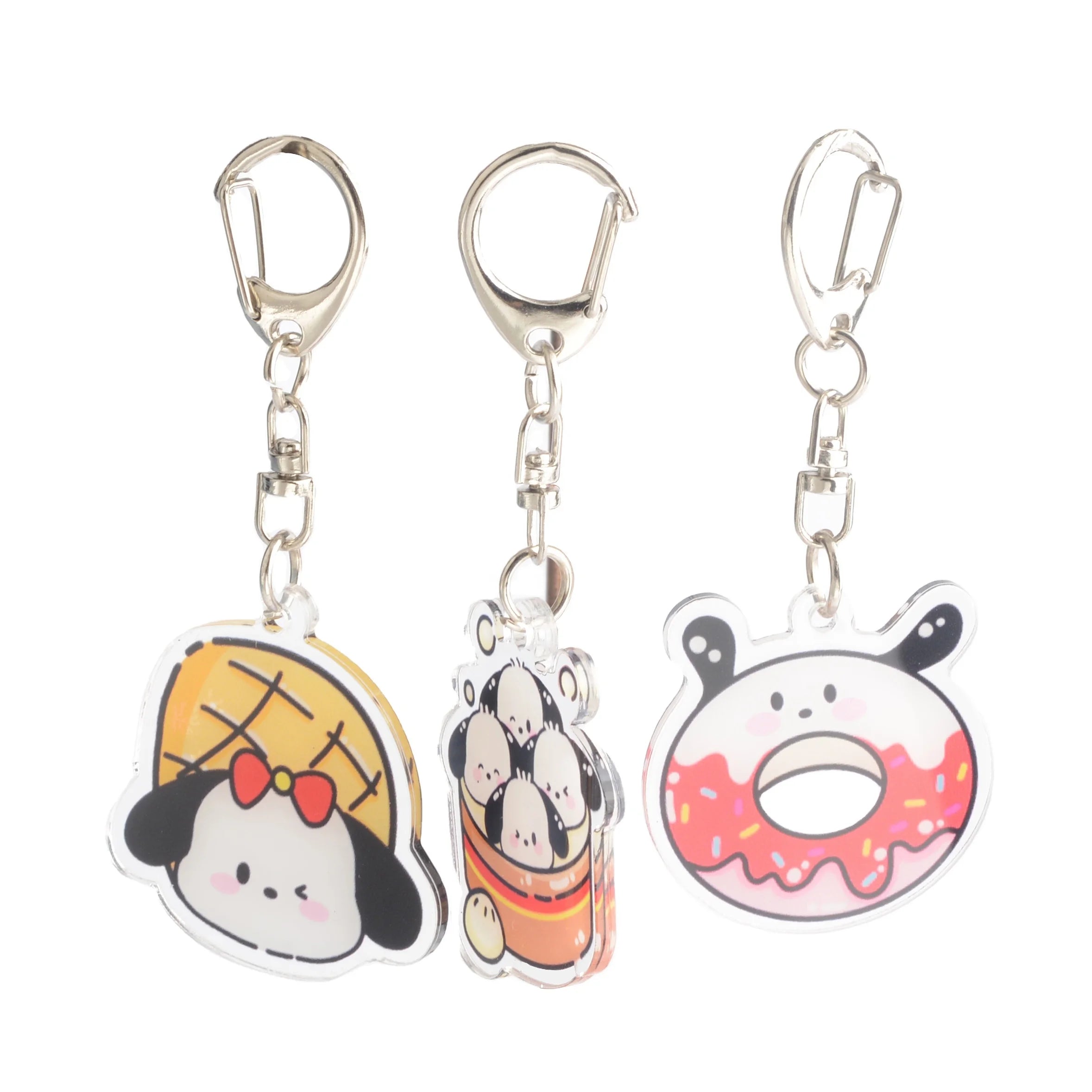 Custom Acrylic Anime Cartoon Keychain Cute Kawaii Promotional Glitter Epoxy Charms Customized Color & Logo