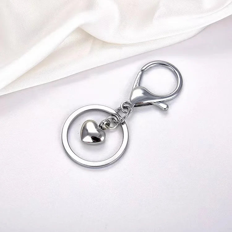 Metal Crafts 12mm Heart Shape Stainless Steel & Pearl Religious ECO-FRIENDLY Memorial Ashes Cremation Urn Keychain