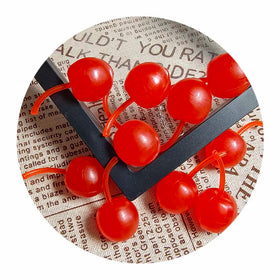 New Creative 100Pcs Artificial Red Cherry Fruit Toys 3D Lovely Realistic Kitchen Room Fruit Ornament for Cake Topper Home Decor