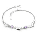 Factory Wholesale Vintage Silver Dolphin Zircon Bracelets Bangles for Women New Trend Fashion Jewelry for Weddings Parties Gifts