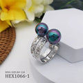 Wholesale Hawaiian Jewelry Pearl Beads Summer Islander Silver Pearl Beads Finger Ring for Women