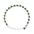 Unique Rhodium Plated Silver 925 Jewelry Natural Diopside Bracelet for Women Birthday Gift Daily Wear